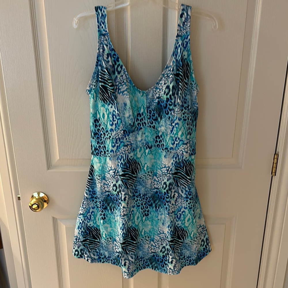 Blue swimsuit dress